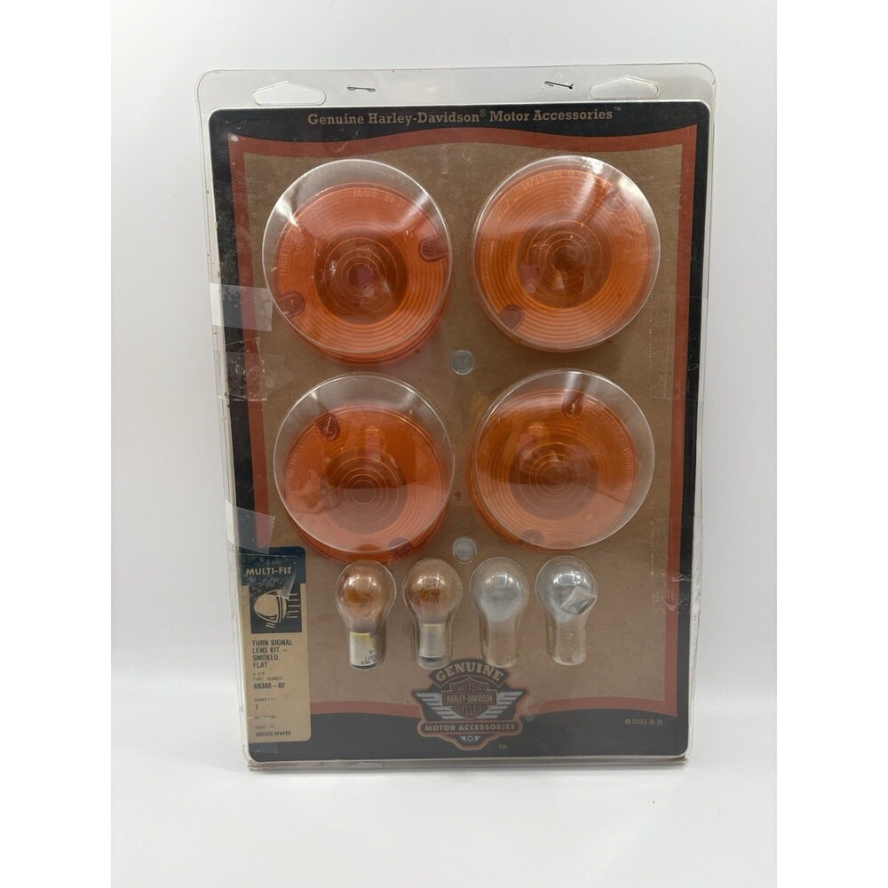 OEM Harley-Davidson 69308-02 - Turn Signal Lens Kit Smoked Flat READ